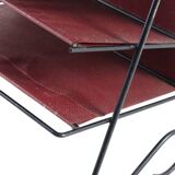 Magazine rack leather + metal
