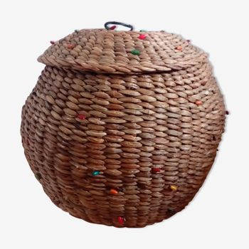 Large bohemian basket