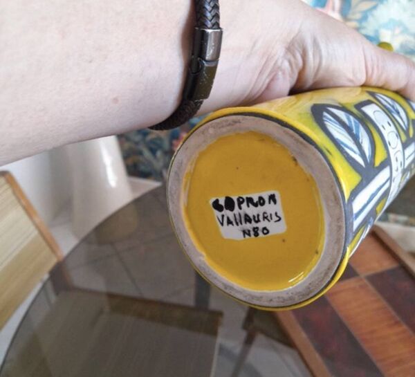 Vase capron vallauris pichet cognac