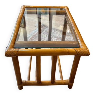 Vintage rattan coffee table