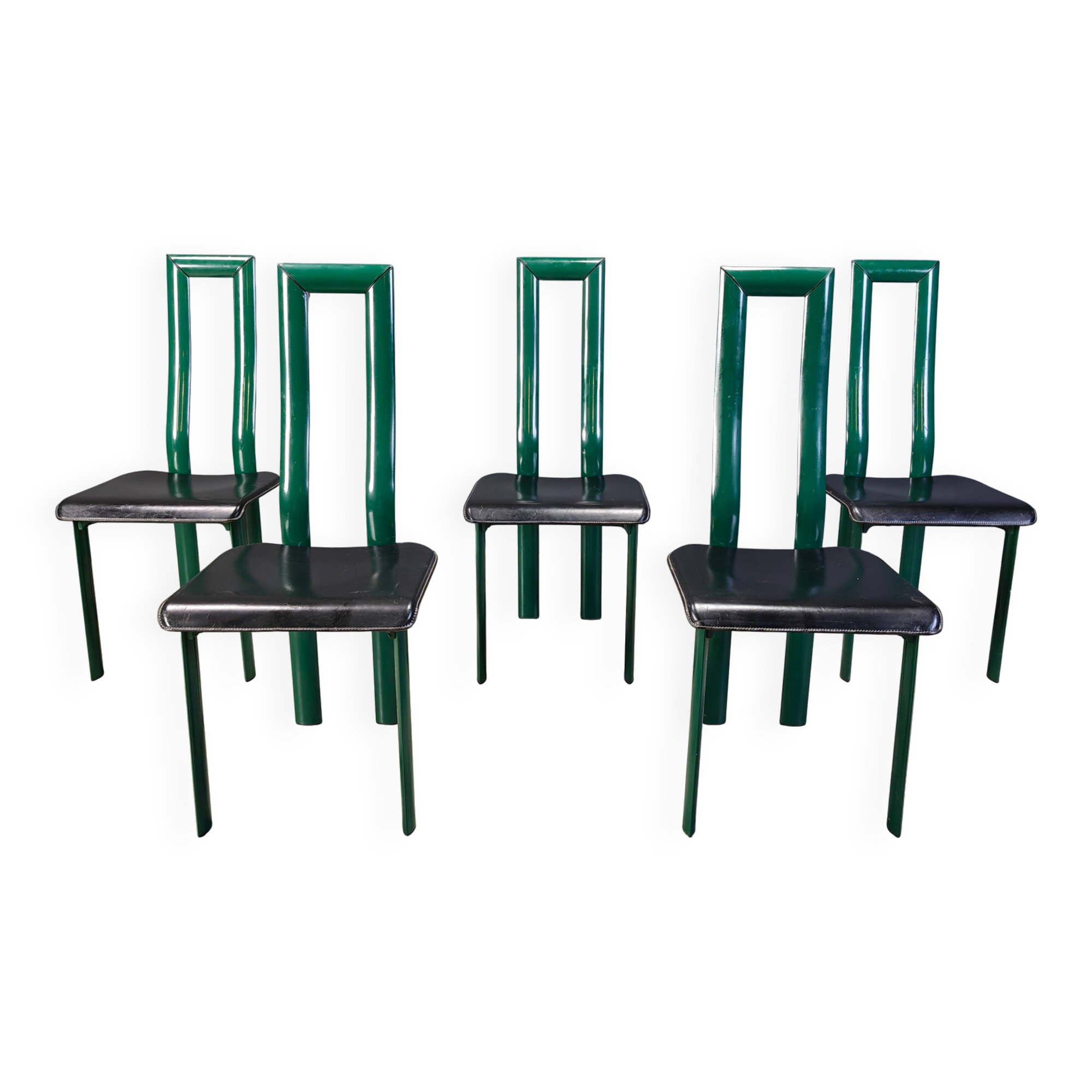 Italian Model Regia dining chairs by Antonello Mosca for Ycami, 1980s