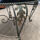 Vintage coffee table J&G Picard Vallauris – Glazed ceramic top with Japonese-style decoration