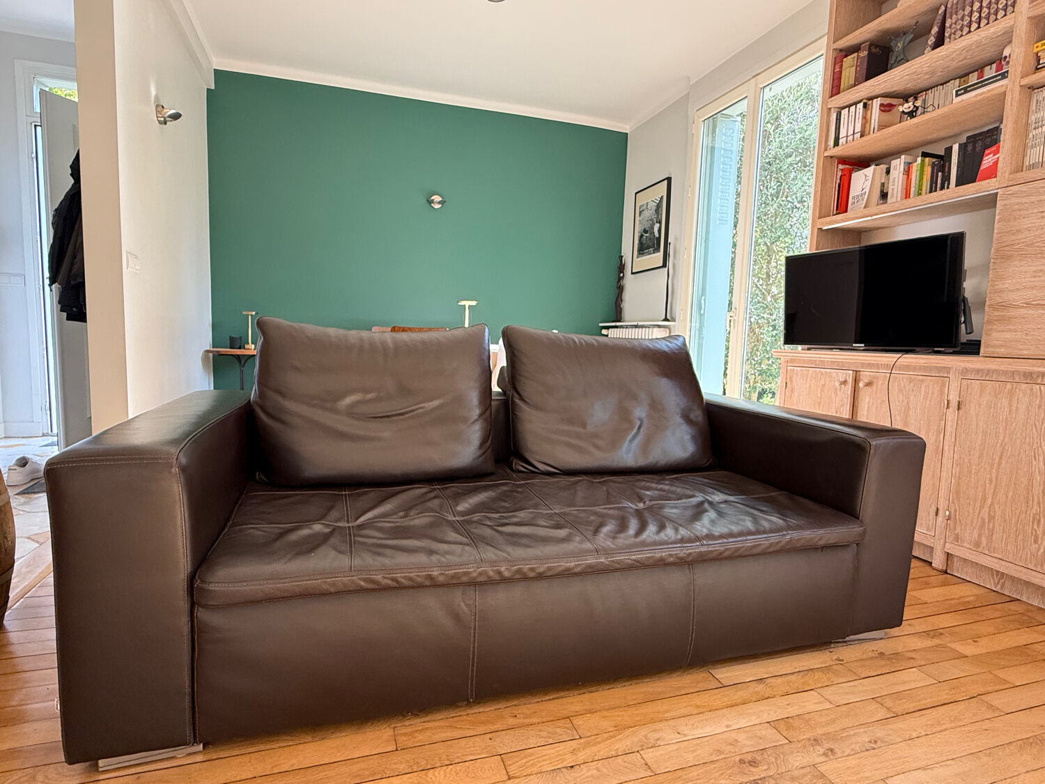 Bo concept chocolate leather 3-seater sofa, very good condition