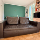 Bo concept chocolate leather 3-seater sofa, very good condition