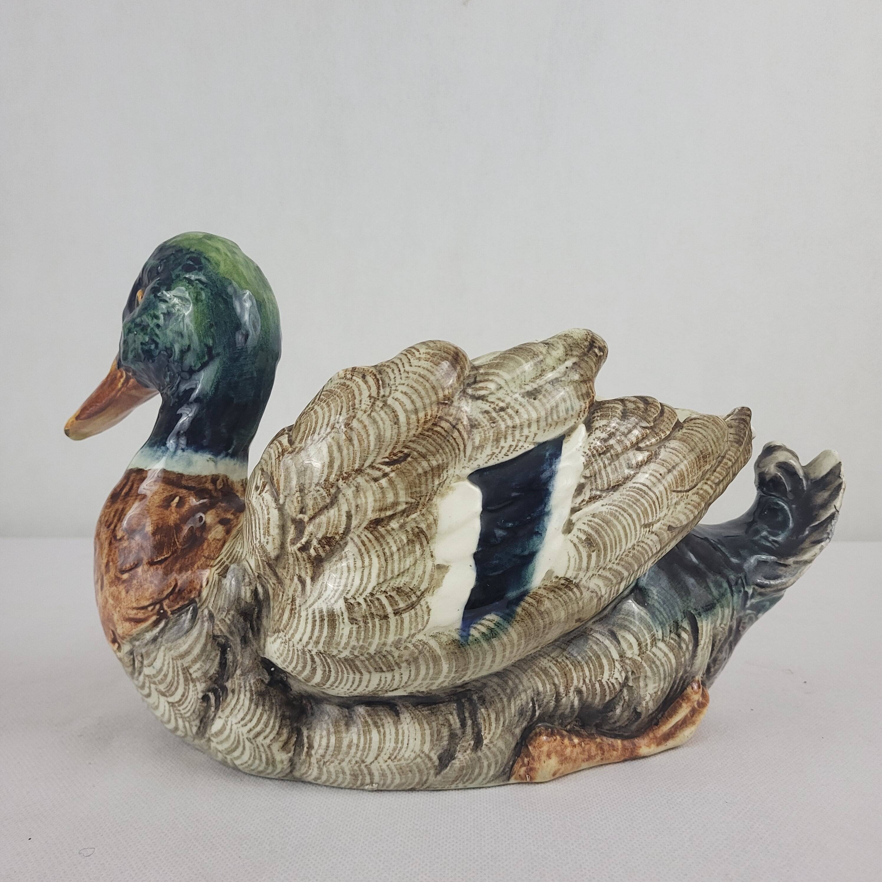 Duck majolica planter, planter, 1900