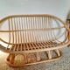 Vintage bohemian rattan canapé from the 60s and 70s.