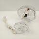 Table lamp in transparent crystal decoration flowers 28 cm