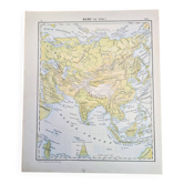 Physical Asia. Geographical plate printed in 1900.
