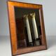 Vintage mirror with ribbed frame