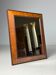 Vintage mirror with ribbed frame