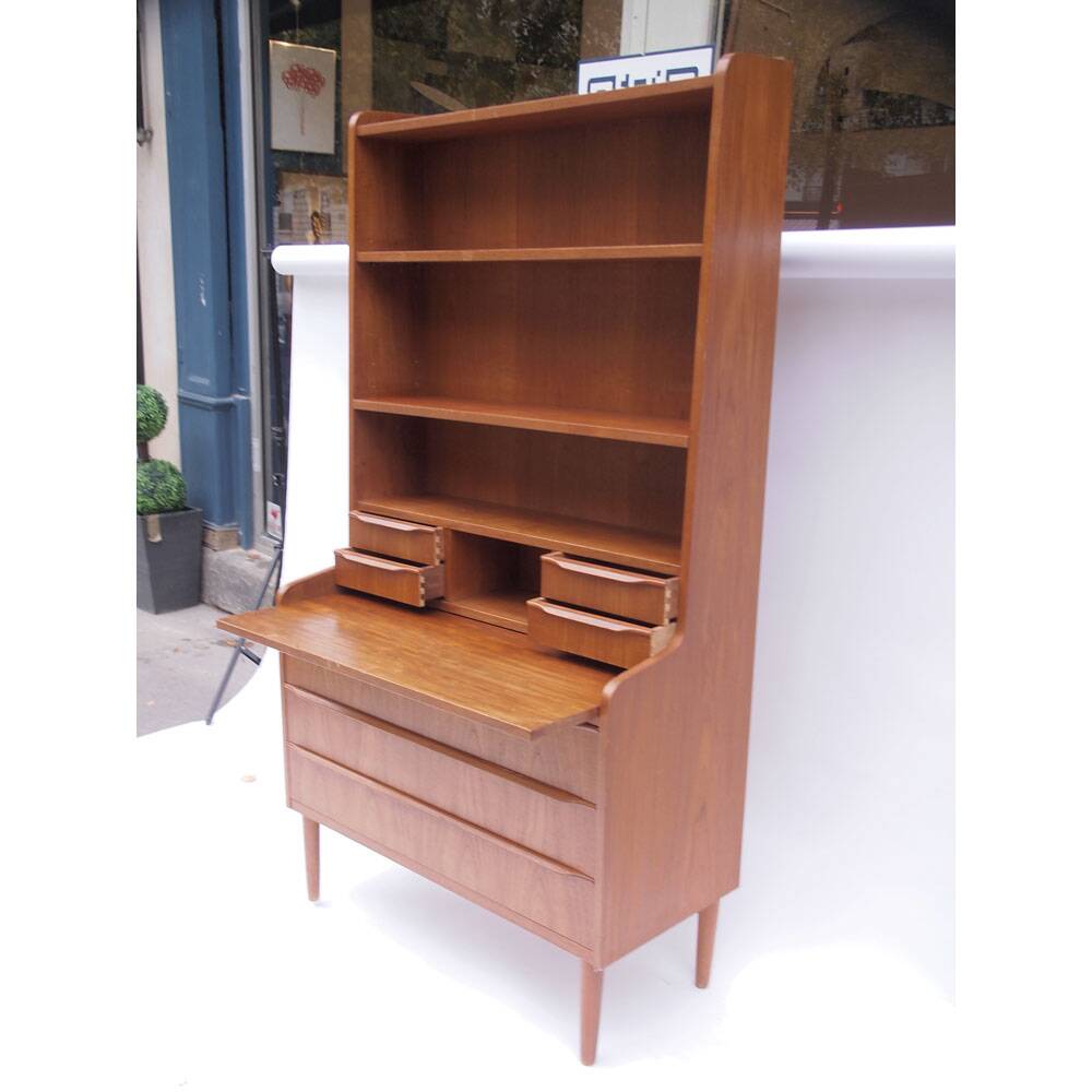 Vintage Danish bookcase, desk, chest of drawers