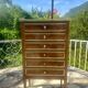 Mahogany and burl chest of drawers, 19th century