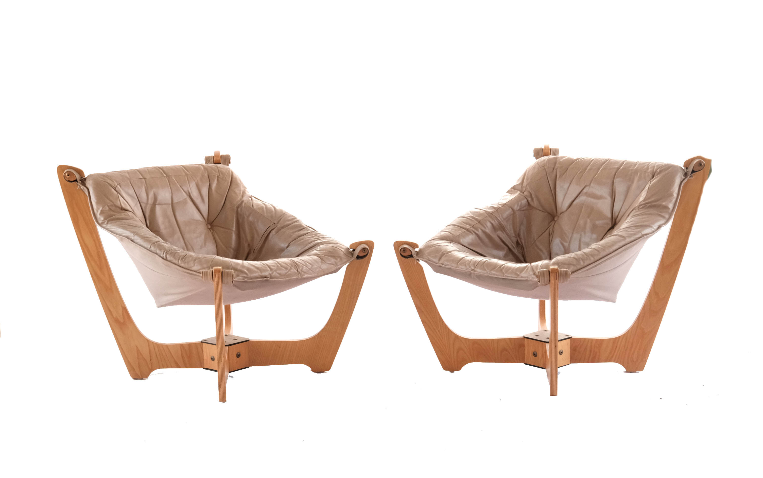 Set of 2 'Luna' armchairs by Odd Knutsen, Norway 1970