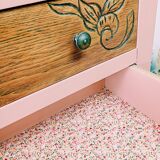 Commode Art déco rose