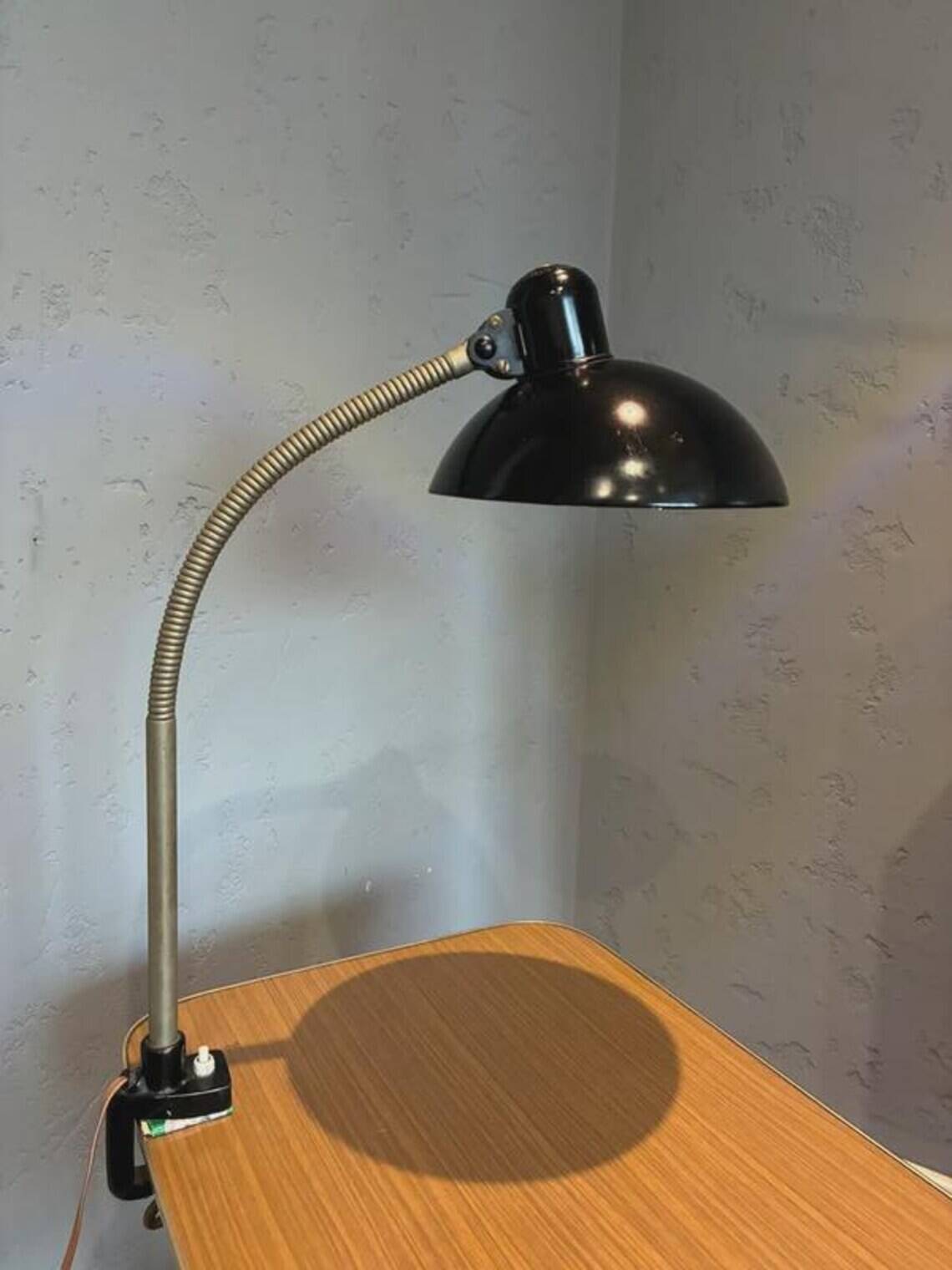 Kaiser Idell 6740 desk lamp by Christian Dell, black, Germany, 1950s