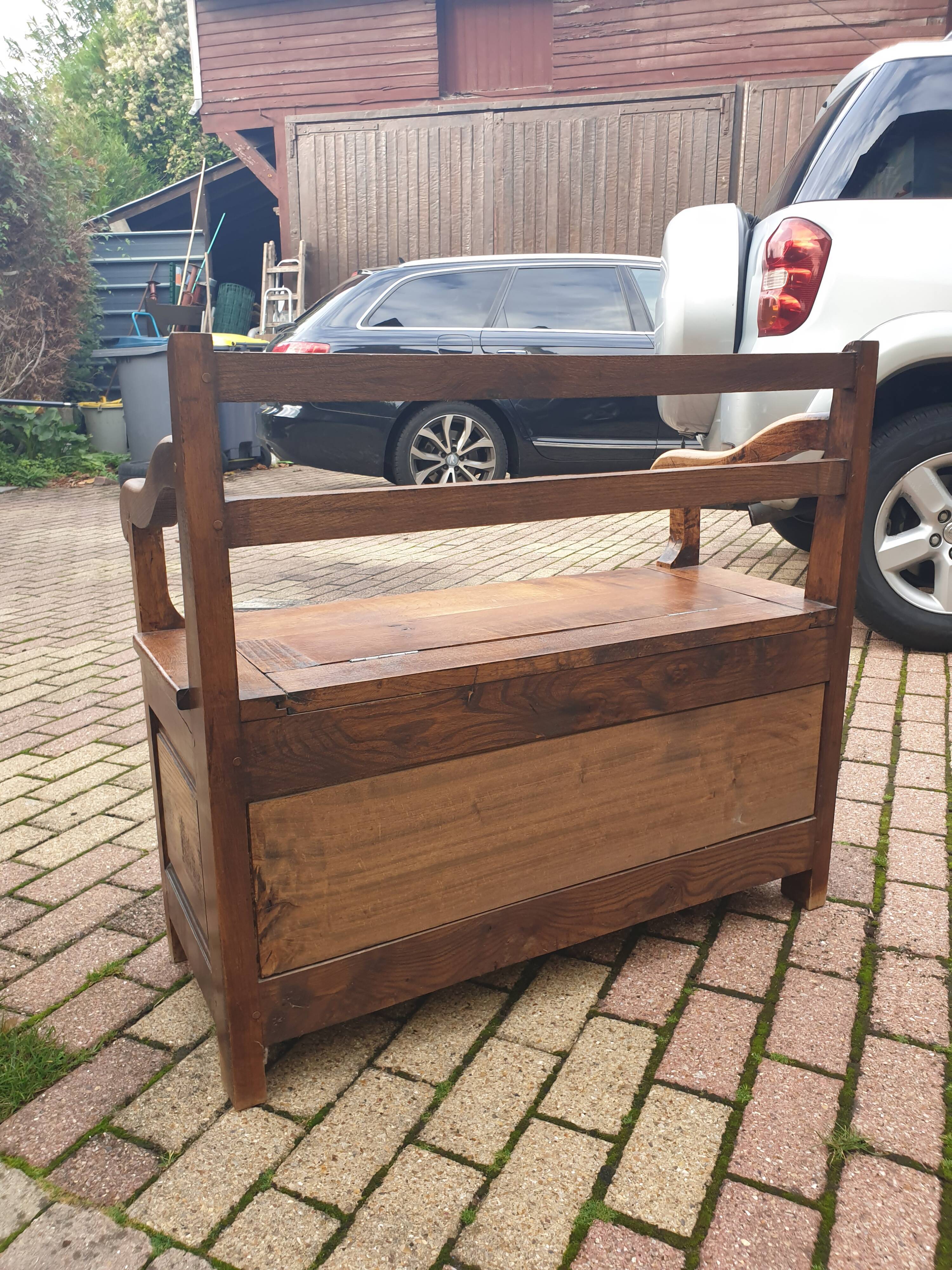 Wooden box bench