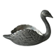 Swan catchall – Small swan-shaped dish in silver-plated metal