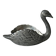 Swan catchall – Small swan-shaped dish in silver-plated metal