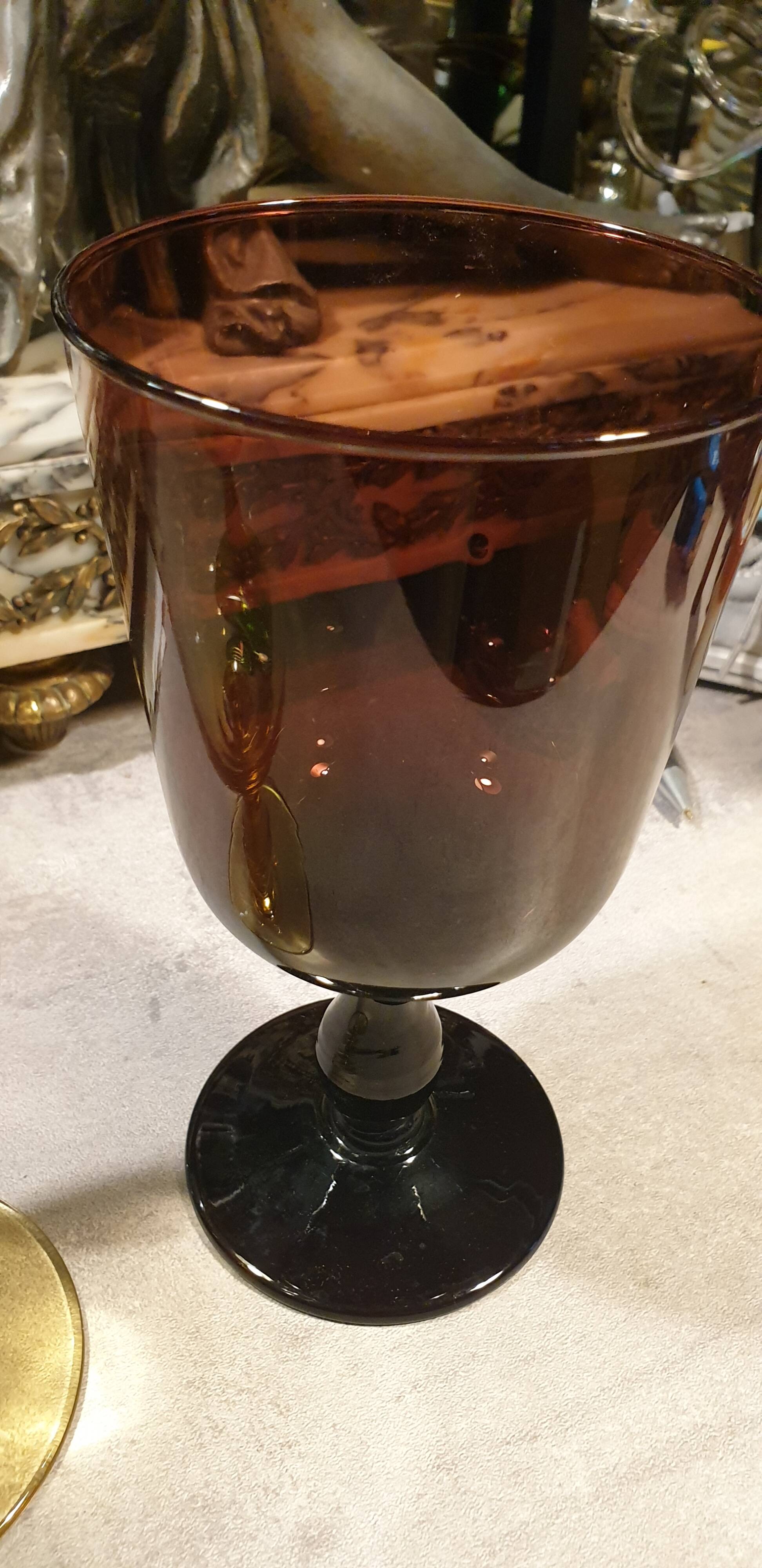 3 safe blown crystal glasses shower stand