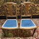 2 chaises art deco assise tissu
