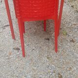 Kartell table and 2 chairs