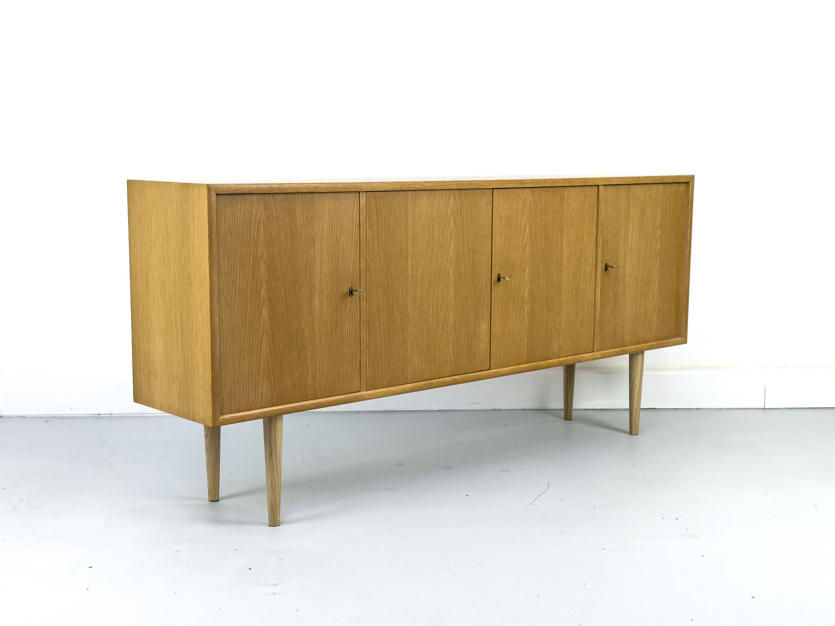 Mid-Century Light Oak Sideboard from WK Möbel, 1970s
