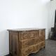 Commode Louis XV galbée en noyer dessus marbre XVIIIe