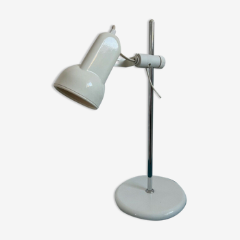 Lampe scandinave en métal chromé et métal laqué era Memphis années 80