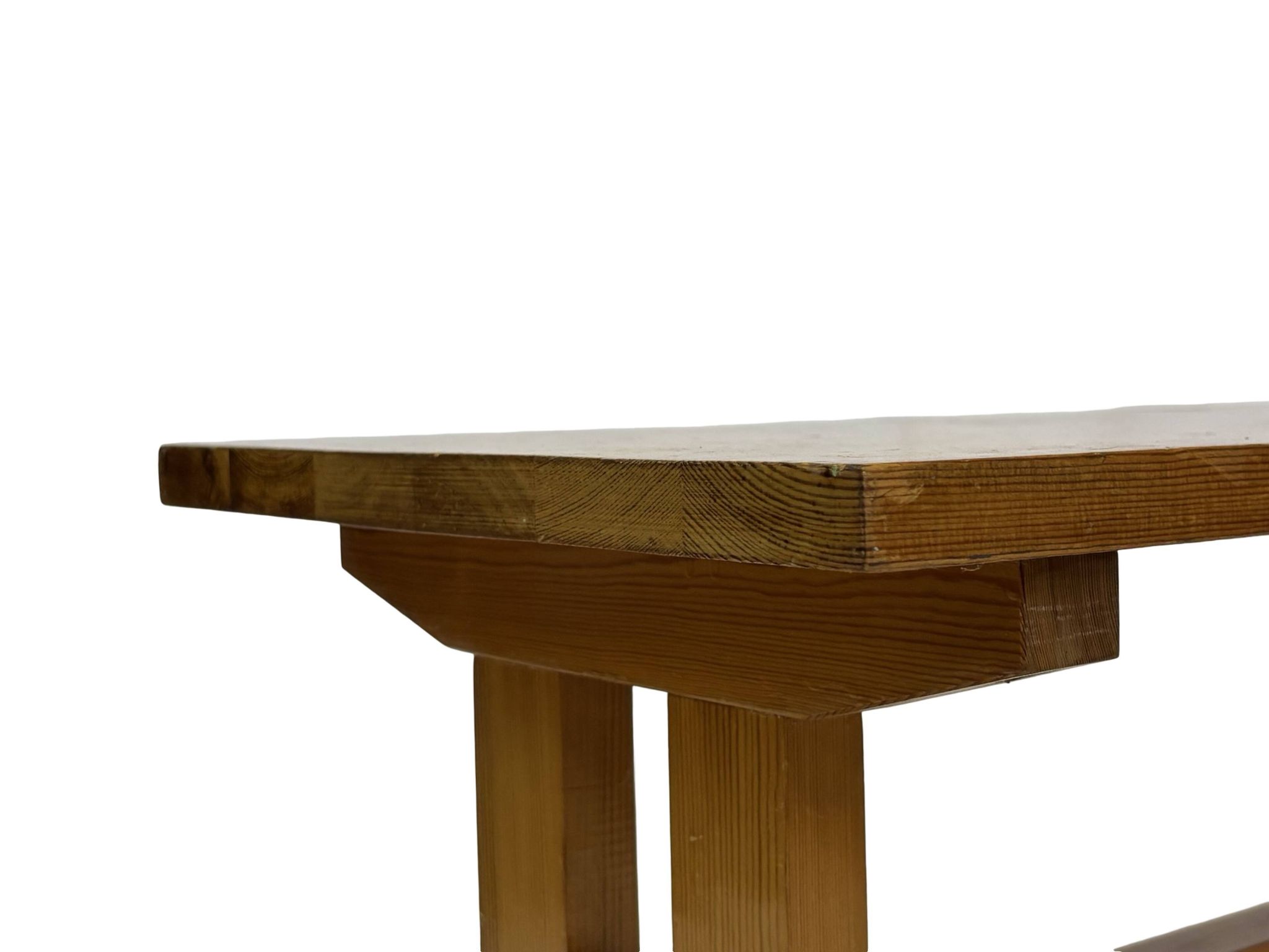 Vintage Scandinavian modern pinewood bench from the 1960's