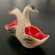 Duo goose-shaped goose and pepper shaker in ceramic
