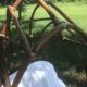Fauteuil suspendu rotin /bambou 1970 vintage
