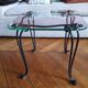 Table basse des années 50 en fer forgé