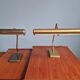 Pair of brass desk/piano lamps, 1950s-60s