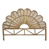Wicker and handmade headboard