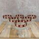 Set of vintage Italian fuchsia and gold cups