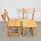 Vintage Brutalist Elm Chairs, Denmark, 1960s, Set of 2