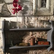 Grey-redesigned wood shelf