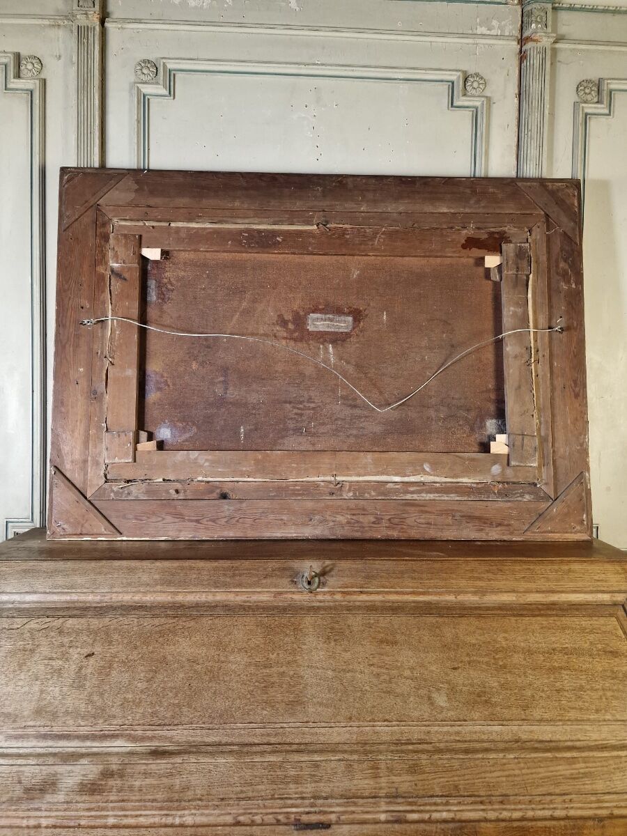 Oil on canvas, "view of an icy sea", monogram and date at the bottom right, P.E 86 for 1886.