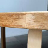 Mid-century modern yellow linoleum coffee table by Alva Aalto for Artek, Finland, 1960s.