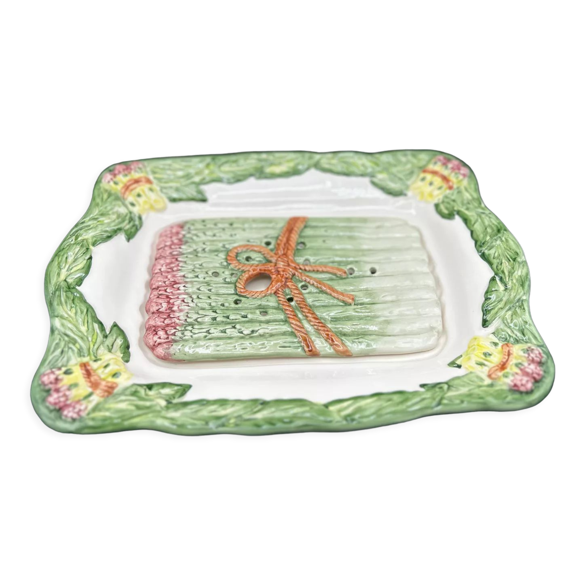 Asparagus dish drainer