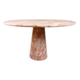 Travertine pedestal table