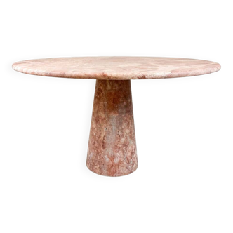 Travertine pedestal table