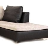 Leather and fabric corner sofa, Feng model by Didier Gomez for Ligne Roset