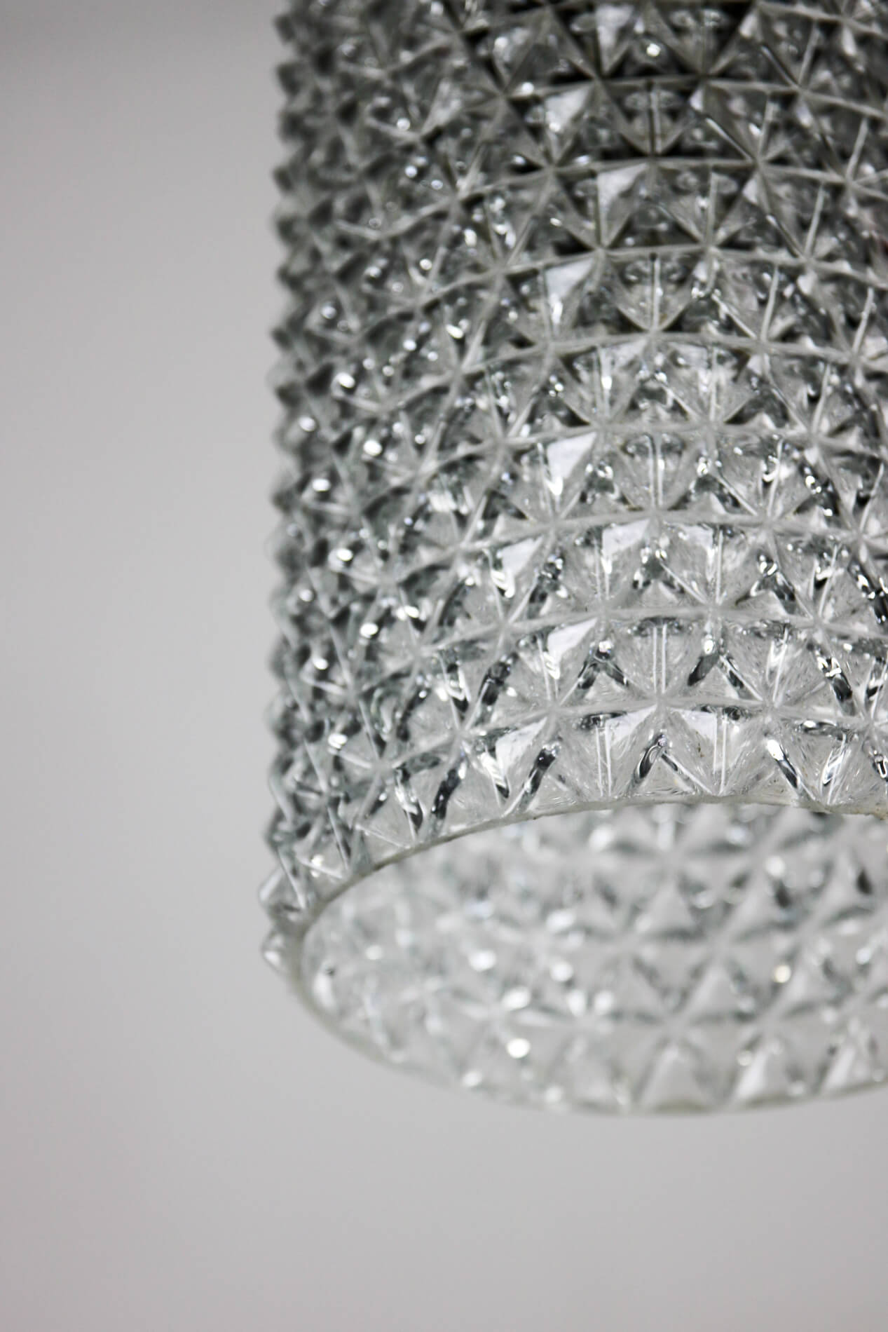 Crystal glass pendant lamp, 1960s