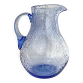 Carafe Biot verre bullé signé