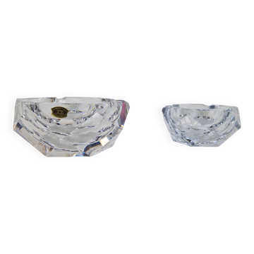 Vintage Crystal Ashtrays from Val Saint Lambert, 1960s, Set of 2