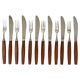 Amboss Box Mid-Century 6 Knives and 6 Forks, Cutlery, Austria, 1950s