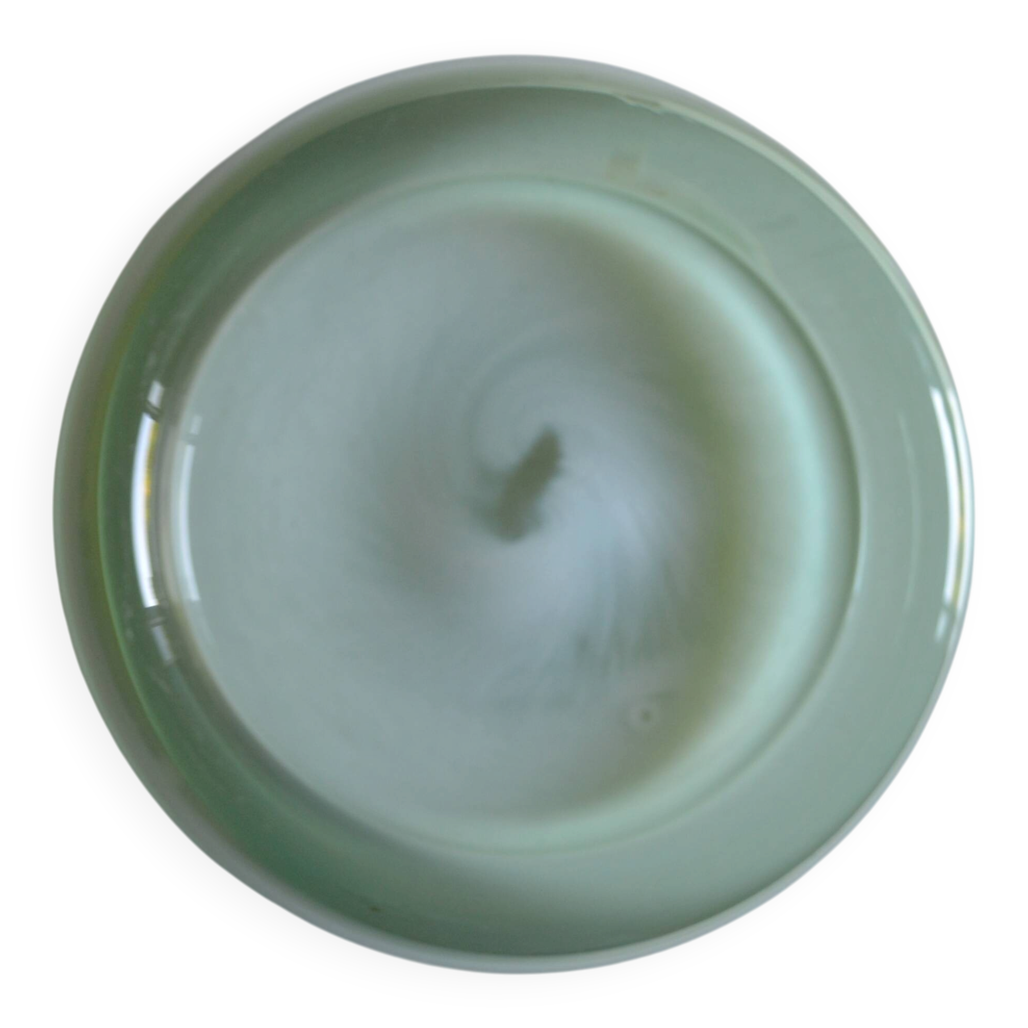 60's pocket tray Murano glass light green Italy