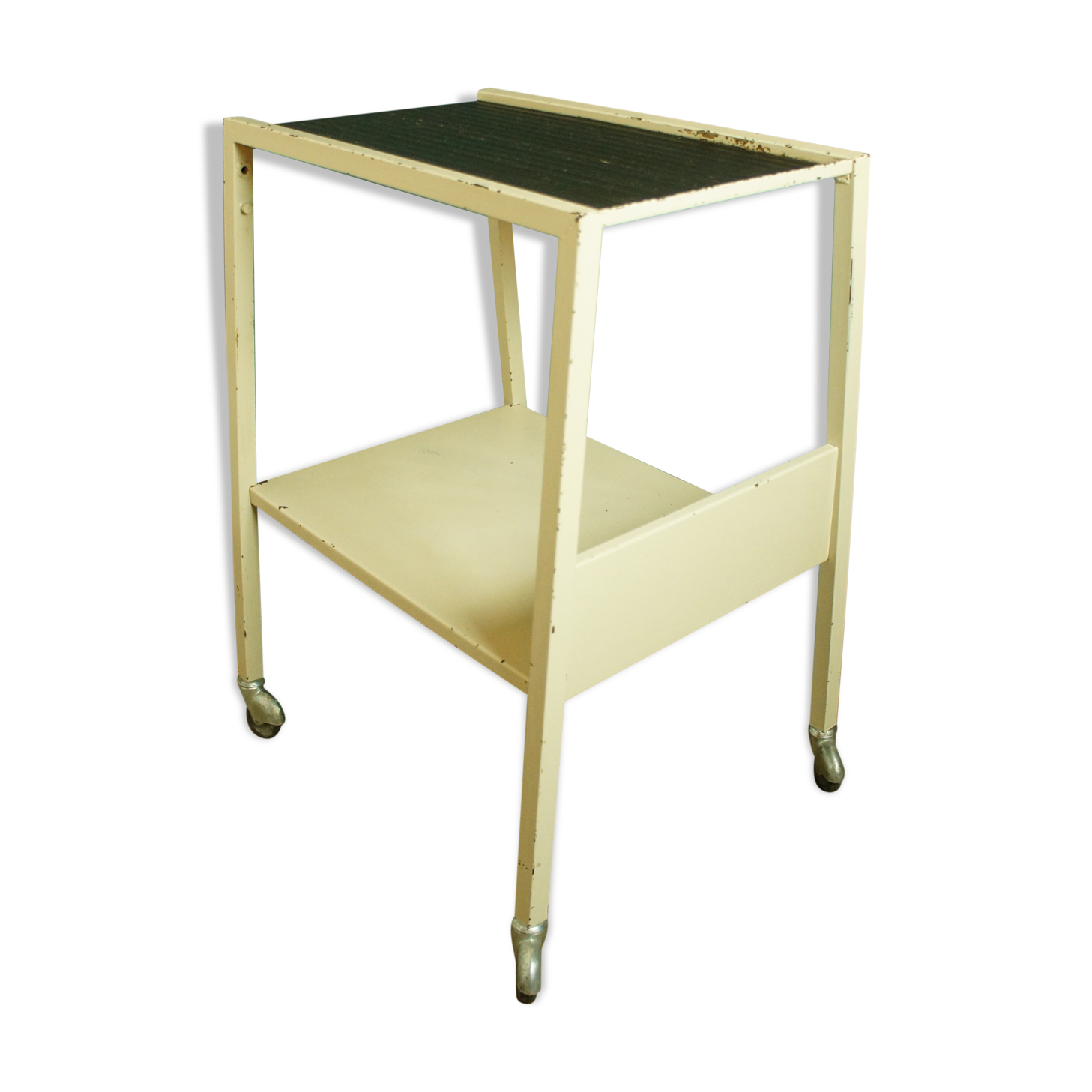 Vintage industrial metal rolling dessert