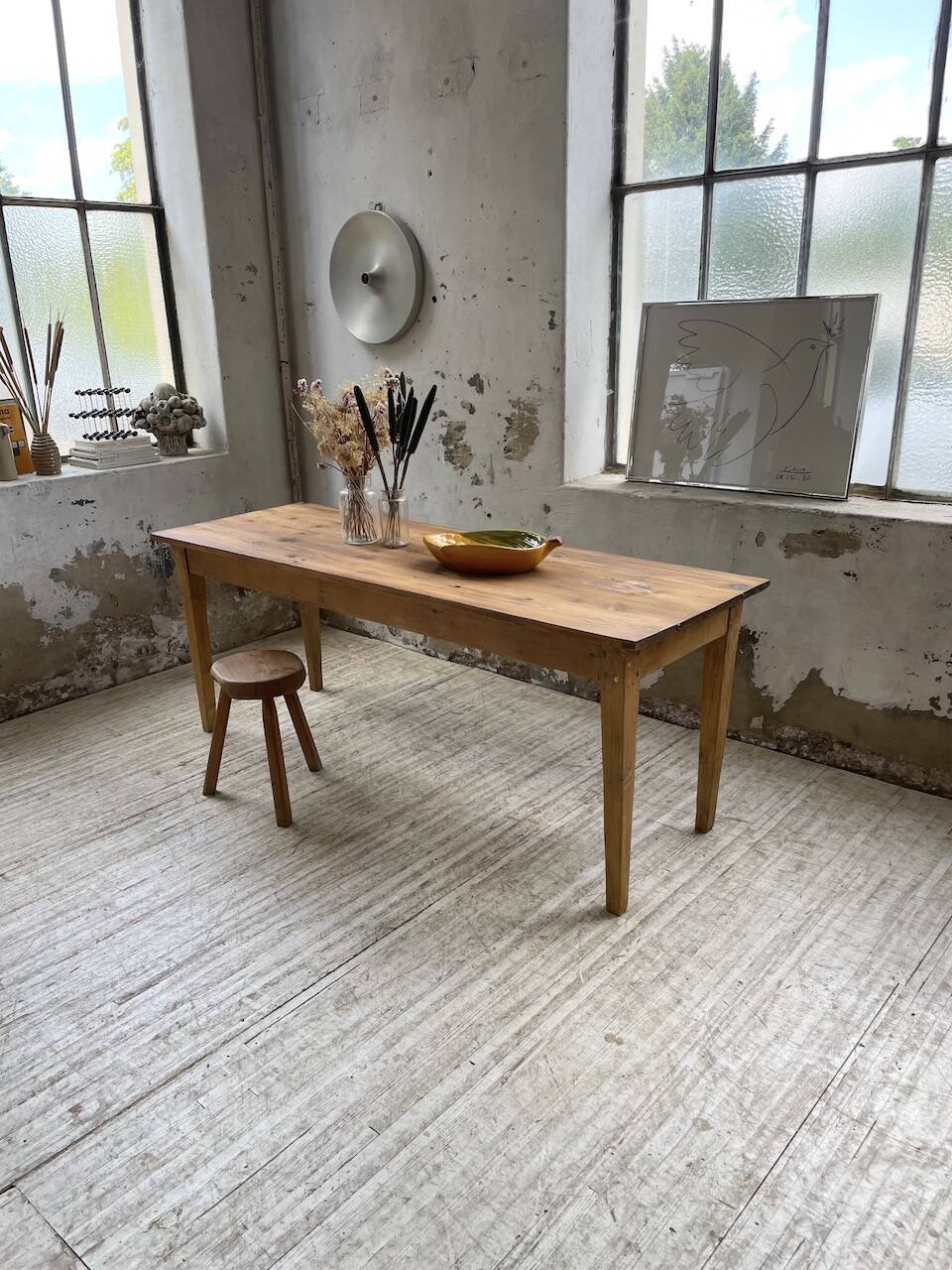 2m pine farm table